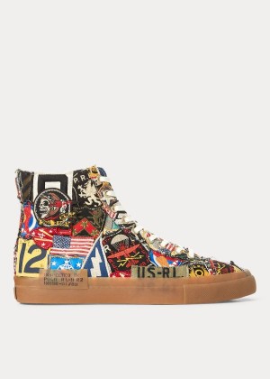 Trampki Ralph Lauren Patchwork Solomon Sneakers Męskie Kolorowe | JTOQ2328