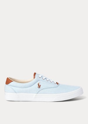 Trampki Ralph Lauren Thorton Cotton Oxford Sneakers Męskie Głęboka Niebieskie Kolorowe | JYSB9861