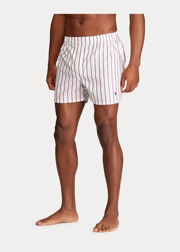 Bielizny Ralph Lauren Classic Boxer 3-Pack Męskie Granatowe Kolorowe | NYLE4511