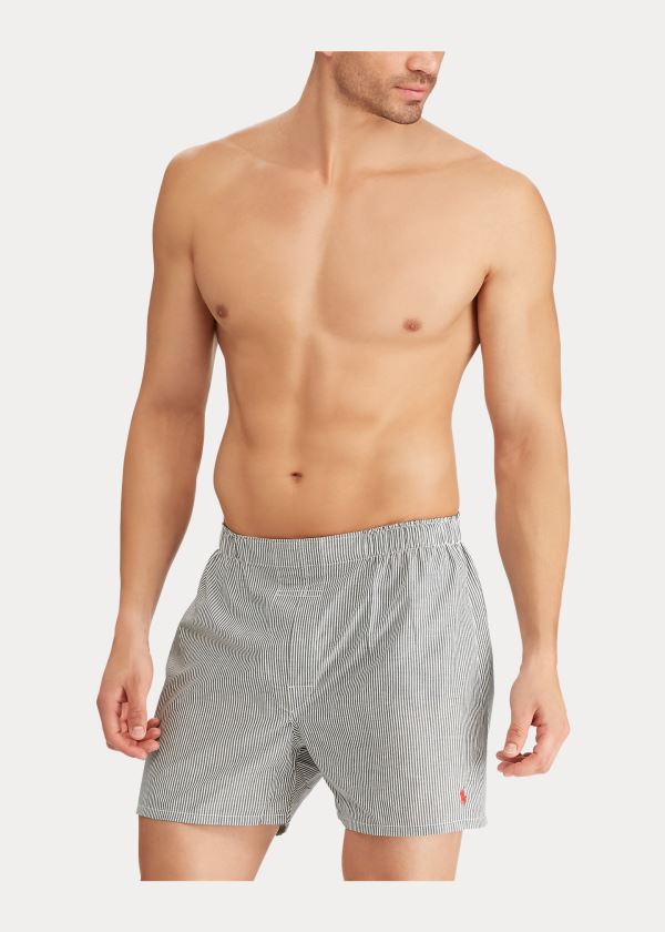 Bielizny Ralph Lauren Classic Fit Boxer 3-Pack Męskie Czarne Kolorowe | SVQV4757