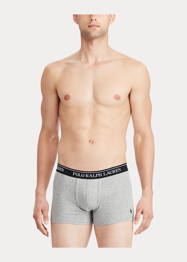 Bielizny Ralph Lauren Cotton Trunk 3-Pack Męskie Czarne | XKHH5992