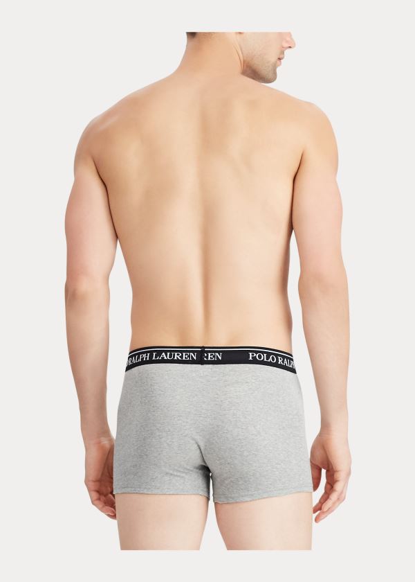 Bielizny Ralph Lauren Cotton Trunk 3-Pack Męskie Czarne | XKHH5992