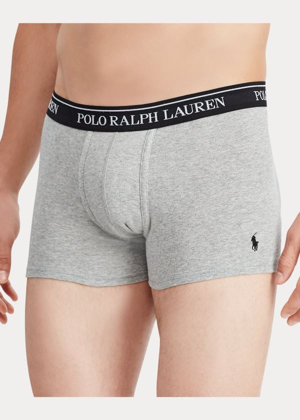 Bielizny Ralph Lauren Cotton Trunk 3-Pack Męskie Czarne | XKHH5992