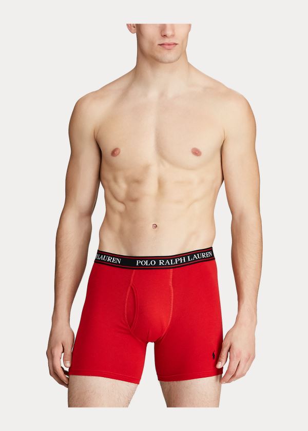 Bielizny Ralph Lauren Stretch Boxer Brief 3-Pack Męskie Jasny Szare | PPMZ3986