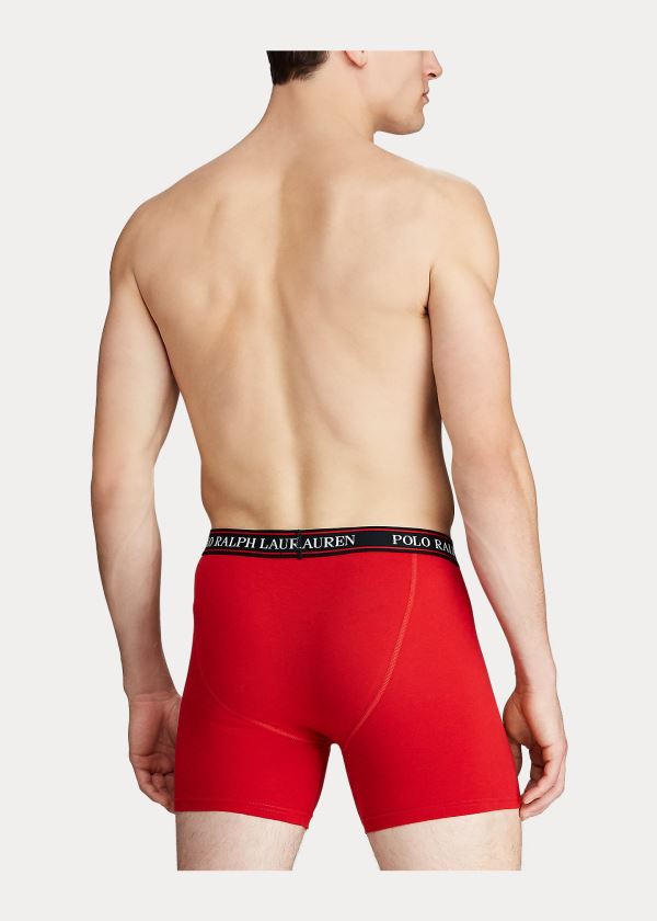 Bielizny Ralph Lauren Stretch Boxer Brief 3-Pack Męskie Jasny Szare | PPMZ3986