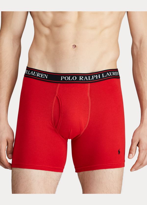 Bielizny Ralph Lauren Stretch Boxer Brief 3-Pack Męskie Jasny Szare | PPMZ3986