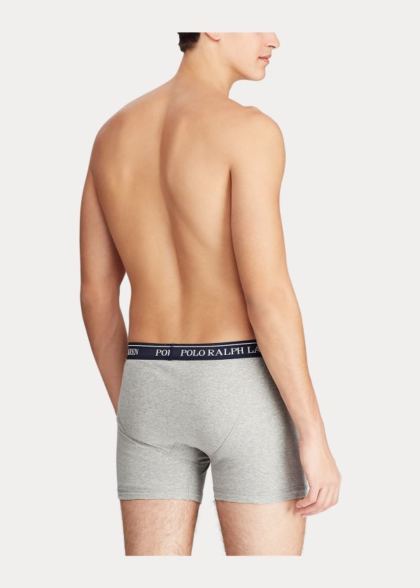 Bielizny Ralph Lauren Wicking Boxer Brief 5-Pack Męskie Czerwone Niebieskie | YVMO6048