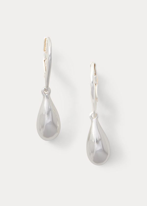 Biżuteria Ralph Lauren Brass Teardrop Earrings Damskie Srebrne | SDCX4533