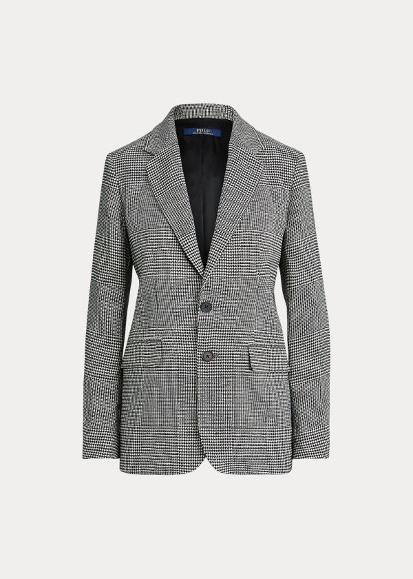 Blezery Ralph Lauren Glen Plaid Linen Blazer Damskie Kremowe Szare Kolorowe | VCCN1398