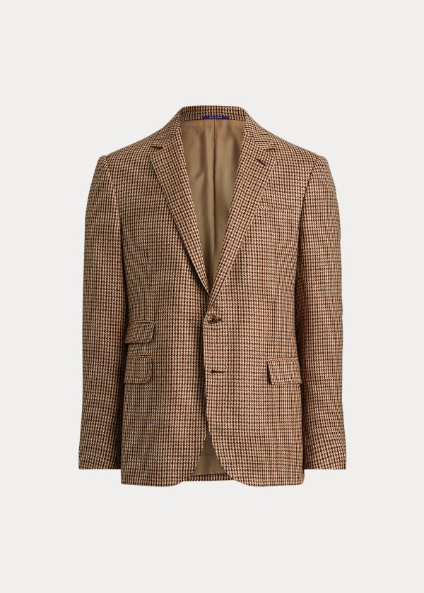 Blezery Ralph Lauren Gregory Checked Sport Coat Męskie Brązowe Kremowe | YEJR2107