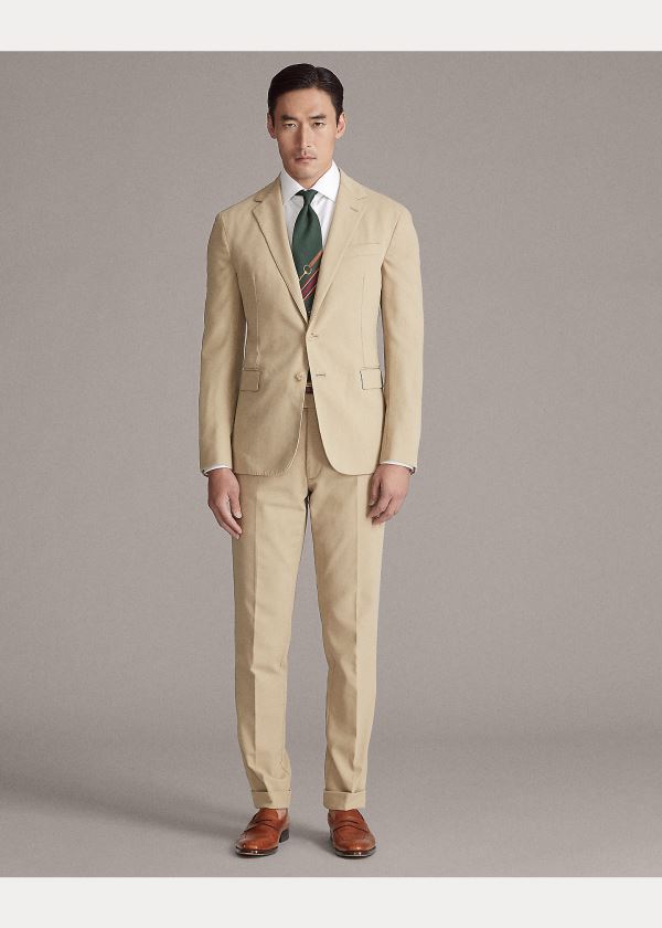 Blezery Ralph Lauren Hadley Cotton Twill Sport Coat Męskie Brązowe | GMCS3460