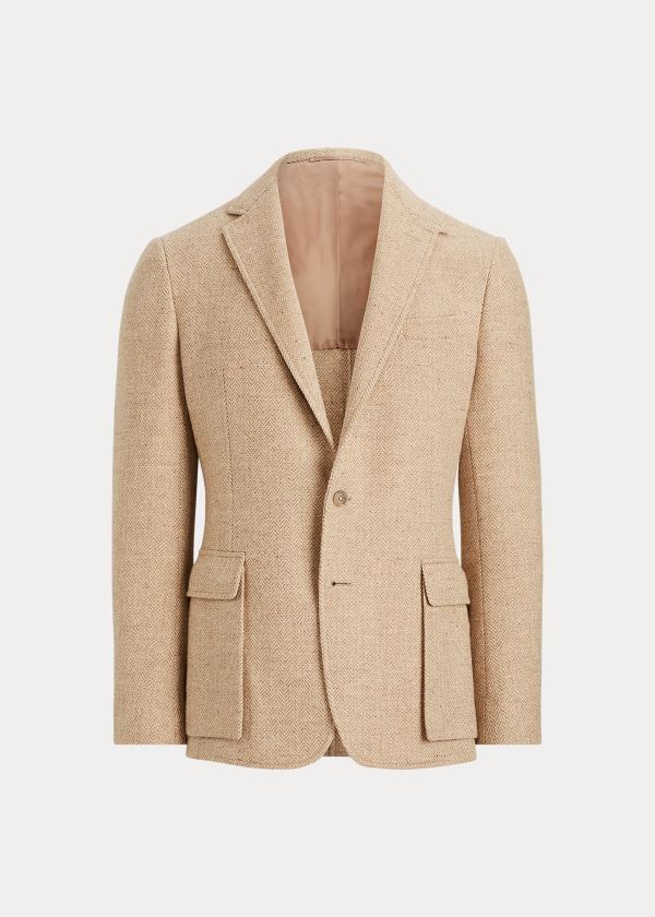 Blezery Ralph Lauren Hadley Herringbone Sport Coat Męskie Głęboka Brązowe | JIDO3483