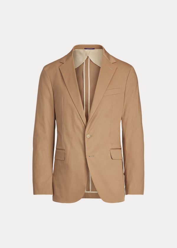 Blezery Ralph Lauren Hadley Twill Suit Jacket Męskie Khaki | WAUC5686