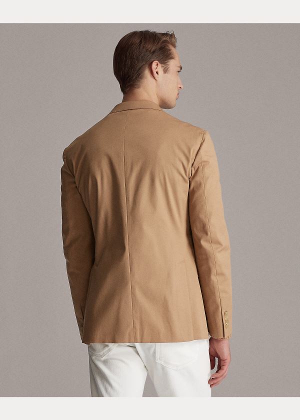 Blezery Ralph Lauren Hadley Twill Suit Jacket Męskie Khaki | WAUC5686