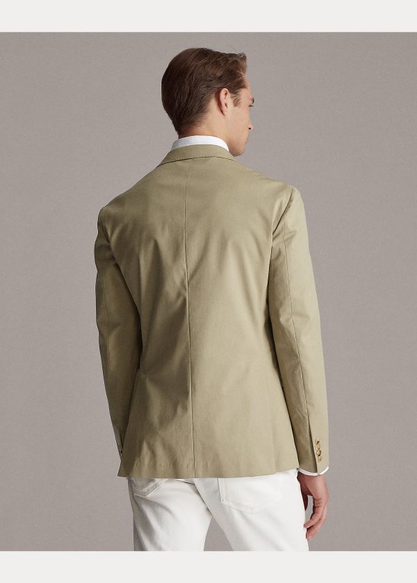 Blezery Ralph Lauren Hadley Twill Suit Jacket Męskie Oliwkowe | SJNU3880