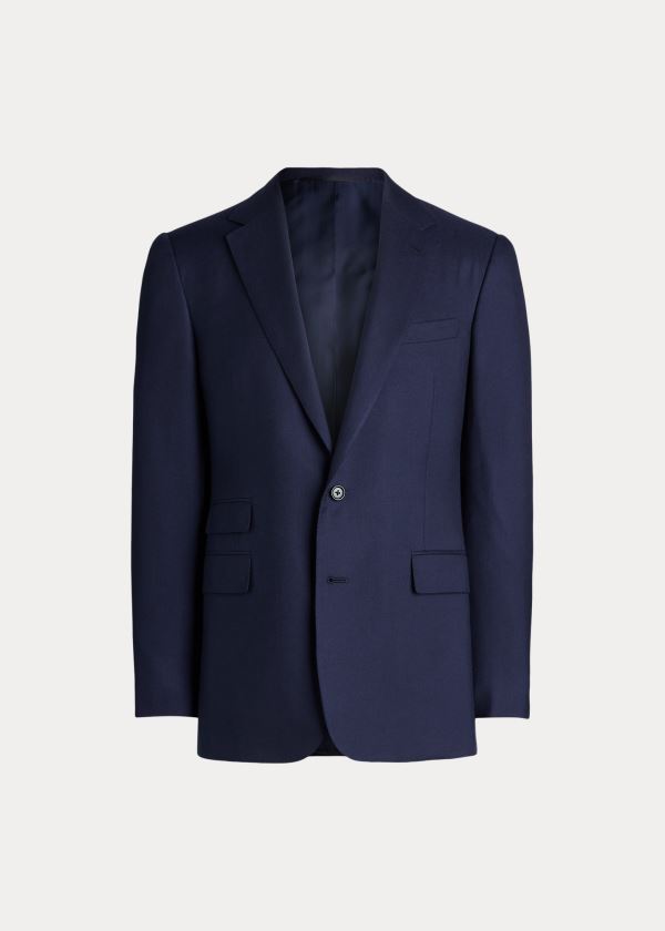 Blezery Ralph Lauren Handmade Cashmere Blazer Męskie Królewski Niebieski Granatowe | IEFE8348