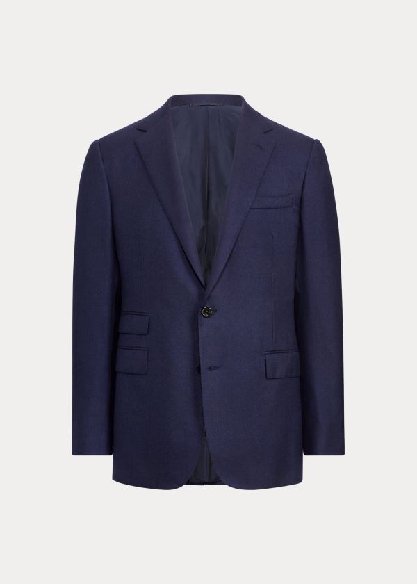 Blezery Ralph Lauren Handmade Cashmere Blazer Męskie Królewski Niebieski Granatowe | FNNF2993