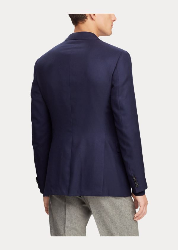 Blezery Ralph Lauren Handmade Cashmere Blazer Męskie Królewski Niebieski Granatowe | FNNF2993