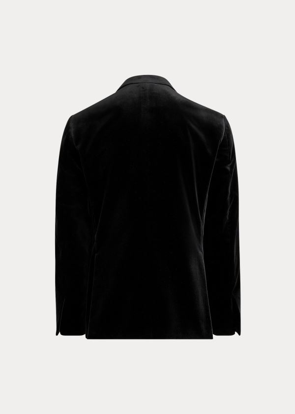 Blezery Ralph Lauren Kent Velvet Dinner Jacket Męskie Czarne | JMXC9080