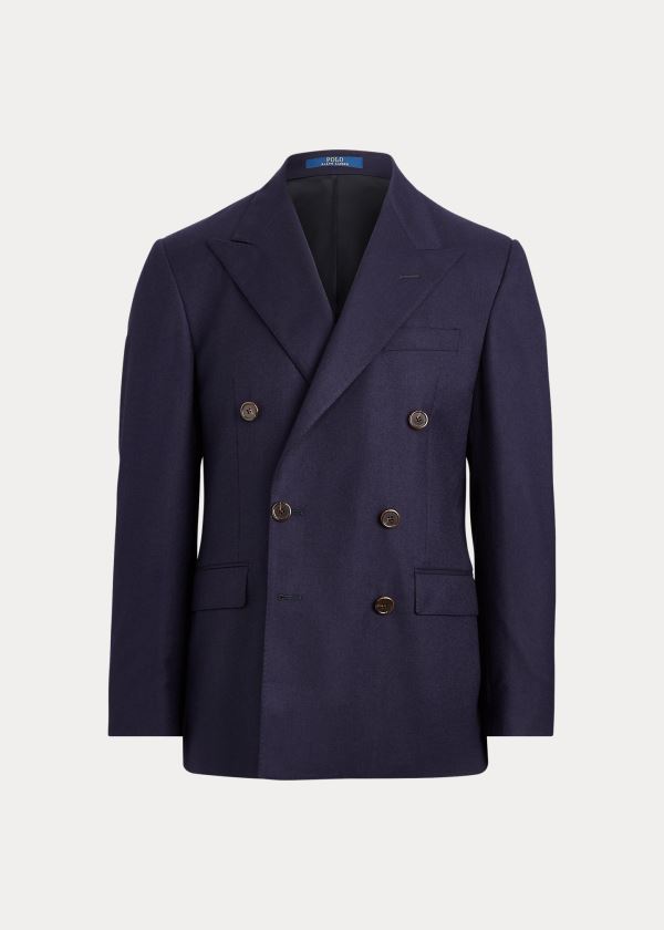 Blezery Ralph Lauren Polo Doeskin Blazer Męskie Granatowe | RMFP7919