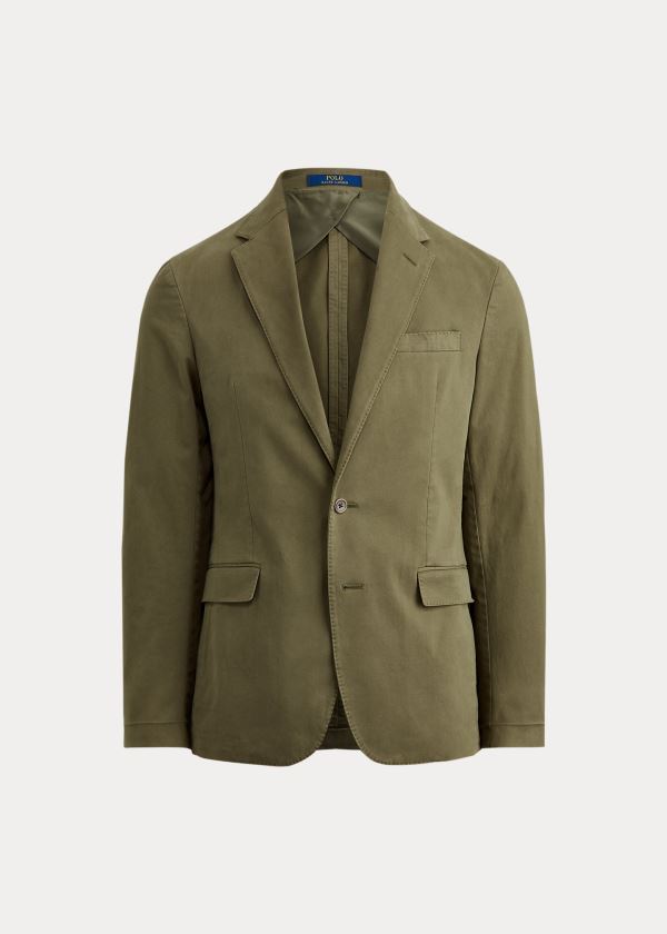 Blezery Ralph Lauren Soft Stretch Chino Suit Jacket Męskie Oliwkowe | QEND2904