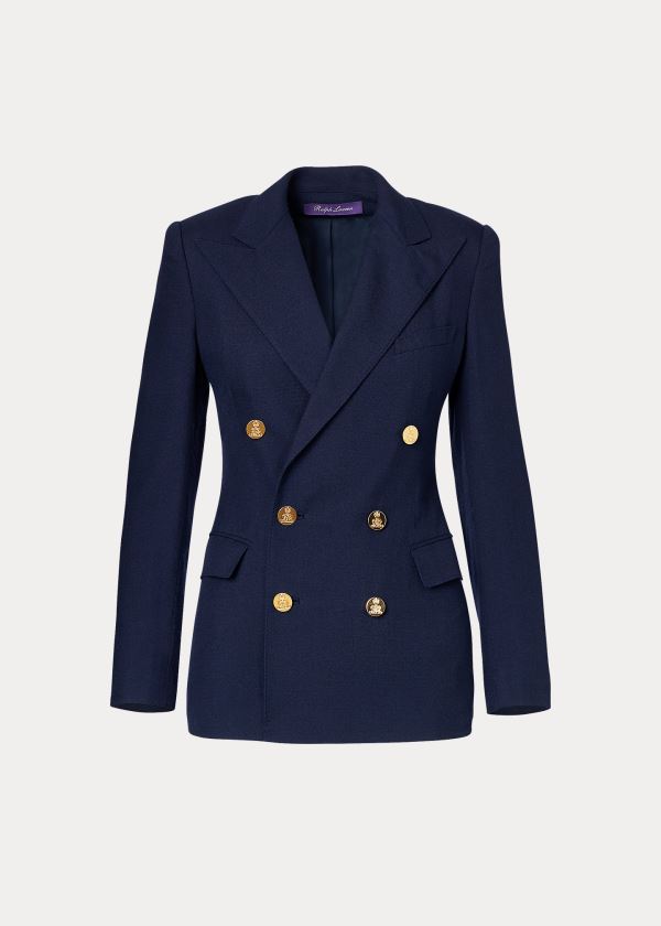 Blezery Ralph Lauren The RL Blazer in Cashmere Damskie Granatowe | QFRB3477