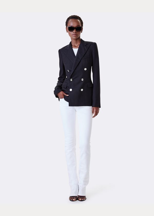 Blezery Ralph Lauren The RL Blazer in Cashmere Damskie Czarne | POED1857