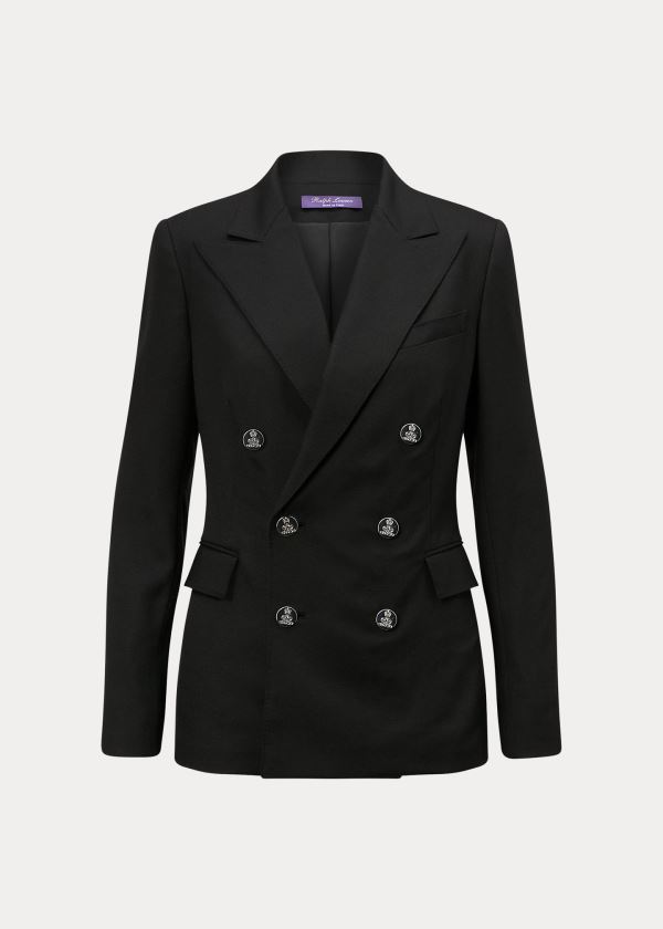 Blezery Ralph Lauren The RL Blazer in Cashmere Damskie Czarne | POED1857