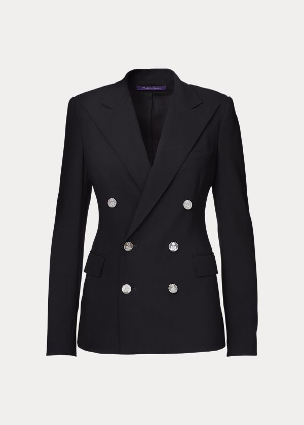 Blezery Ralph Lauren The RL Blazer in Stretch Wool Damskie Czarne | WBHZ5287