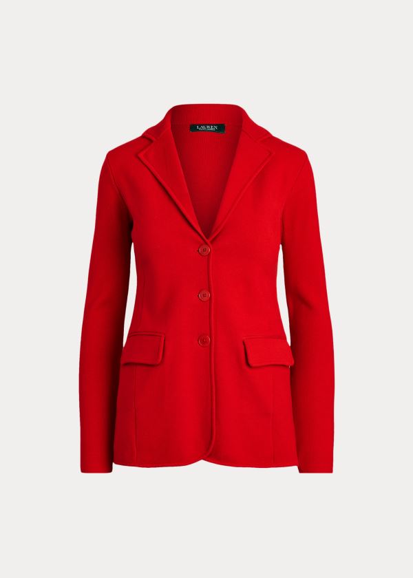 Blezery Ralph Lauren Tubular-Trim Blazer Damskie Czerwone | SDFX8197