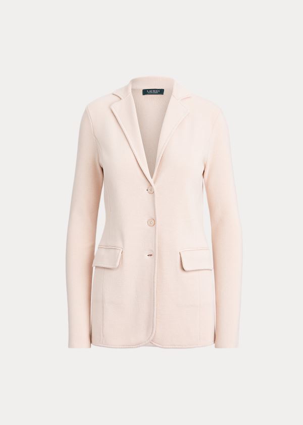 Blezery Ralph Lauren Tubular-Trimmed Blazer Damskie Różowe | KXKS3211