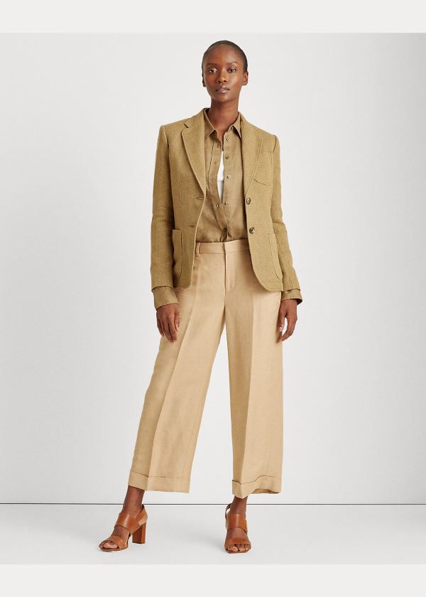 Blezery Ralph Lauren Twill Blazer Damskie Oliwkowe | NERC5580