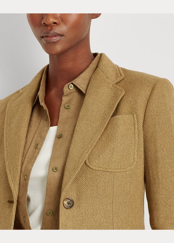 Blezery Ralph Lauren Twill Blazer Damskie Oliwkowe | NERC5580