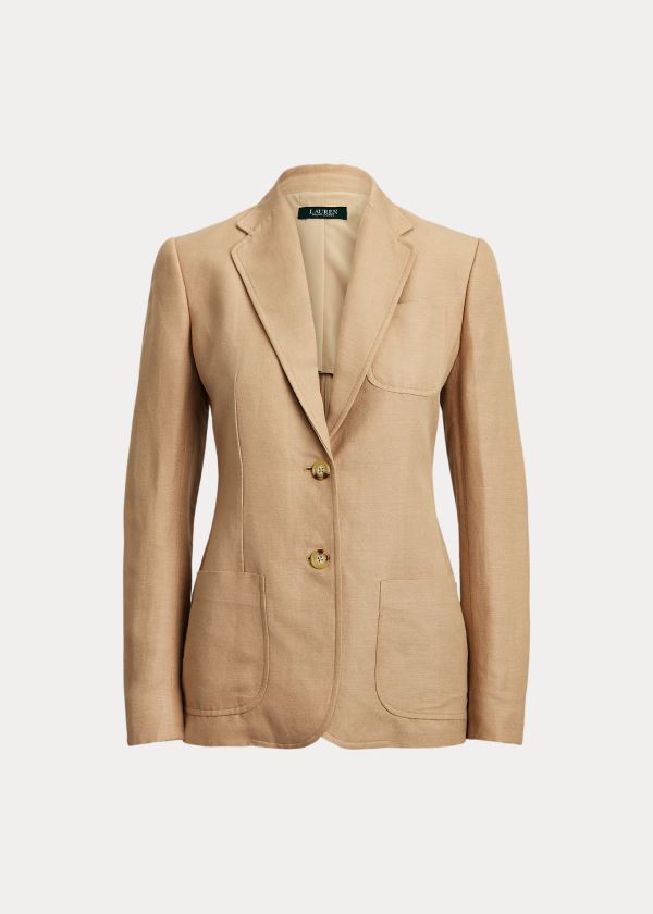 Blezery Ralph Lauren Twill Blazer Damskie Brązowe | ZSIC1181