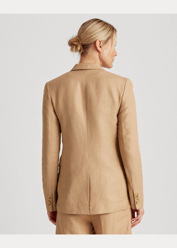 Blezery Ralph Lauren Twill Blazer Damskie Brązowe | ZSIC1181