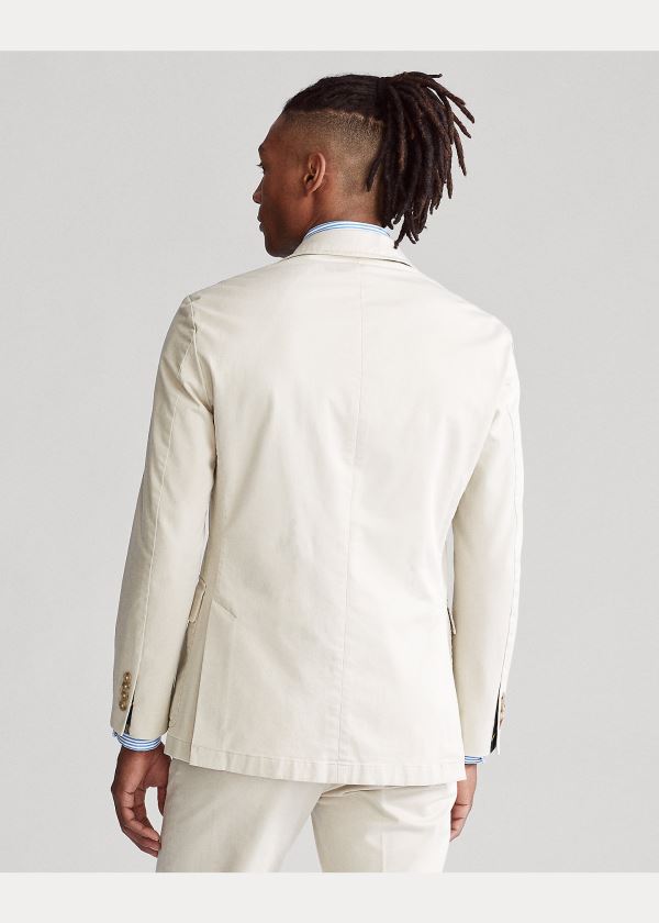 Blezery Ralph Lauren Unconstructed Chino Sport Coat Męskie Kremowe | BMHL0262