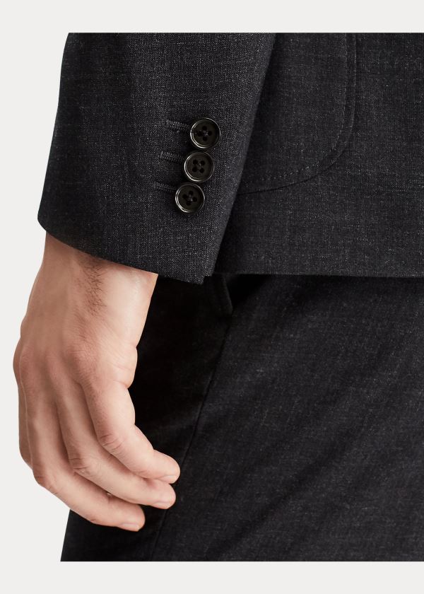 Blezery Ralph Lauren Wool Suit Jacket Męskie Jasny Szare | ZDOA8364