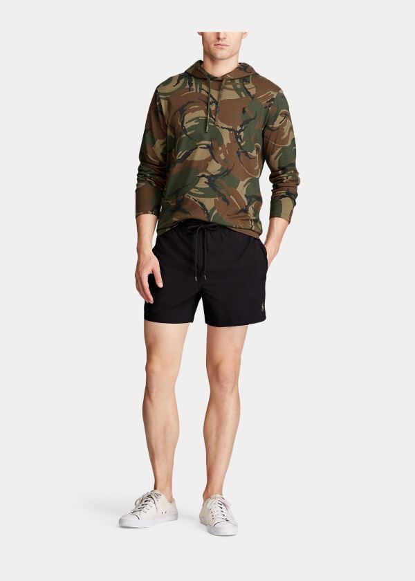 Bluza z Kapturem Ralph Lauren Camo Jersey Hooded T-Shirt Męskie Camo | CYFA8703