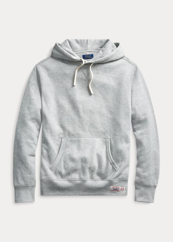 Bluza z Kapturem Ralph Lauren Cotton-Blend-Fleece Hoodie Męskie Szare | BRXE9443