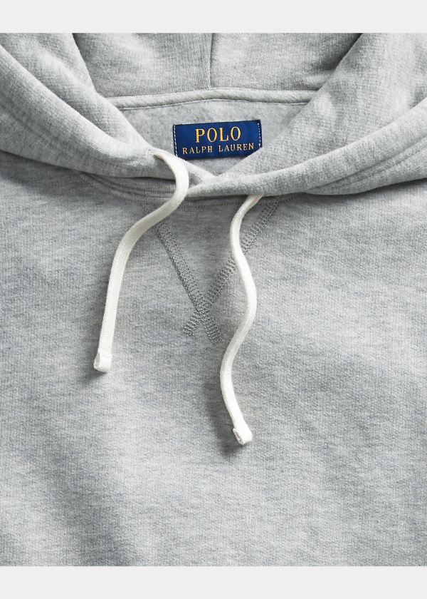 Bluza z Kapturem Ralph Lauren Cotton-Blend-Fleece Hoodie Męskie Szare | BRXE9443