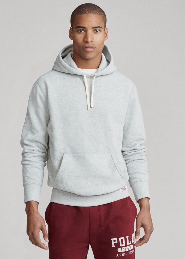 Bluza z Kapturem Ralph Lauren Cotton-Blend-Fleece Hoodie Męskie Szare | BRXE9443