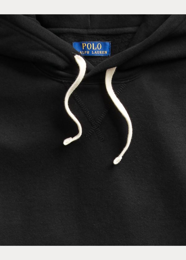 Bluza z Kapturem Ralph Lauren Cotton-Blend-Fleece Hoodie Męskie Czarne | SLEJ2144