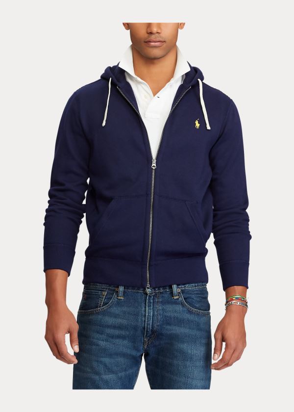 Bluza z Kapturem Ralph Lauren Cotton-Blend-Fleece Hoodie Męskie Granatowe | IIBU1913