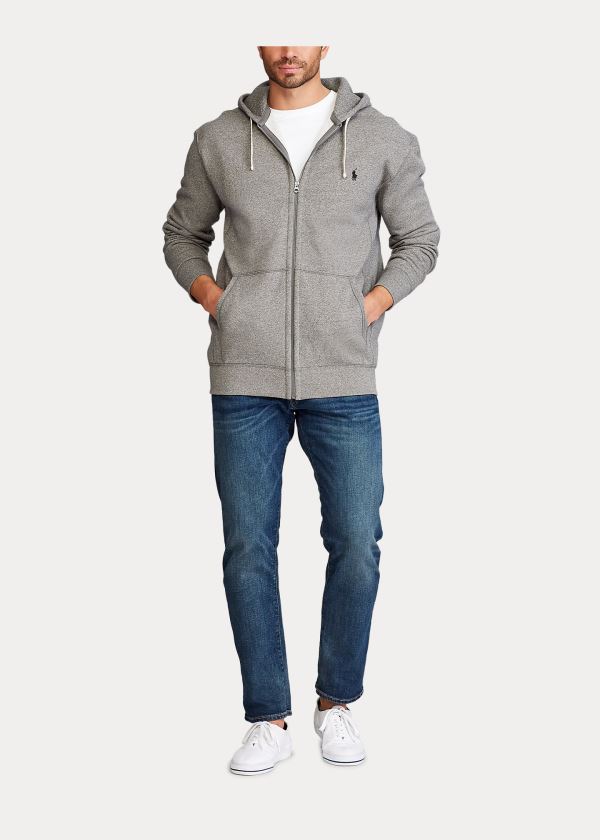 Bluza z Kapturem Ralph Lauren Cotton-Blend-Fleece Hoodie Męskie Szare | MWVD9113