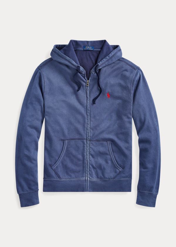 Bluza z Kapturem Ralph Lauren Cotton Spa Terry Hoodie Męskie Granatowe | XCRP4652