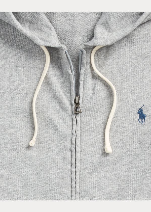 Bluza z Kapturem Ralph Lauren Cotton Spa Terry Hoodie Męskie Szare | IJCB4367