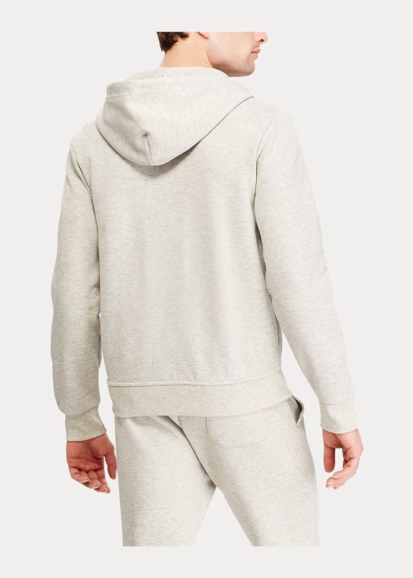 Bluza z Kapturem Ralph Lauren Double-Knit Full-Zip Hoodie Męskie Głęboka Szare | TDLB5898