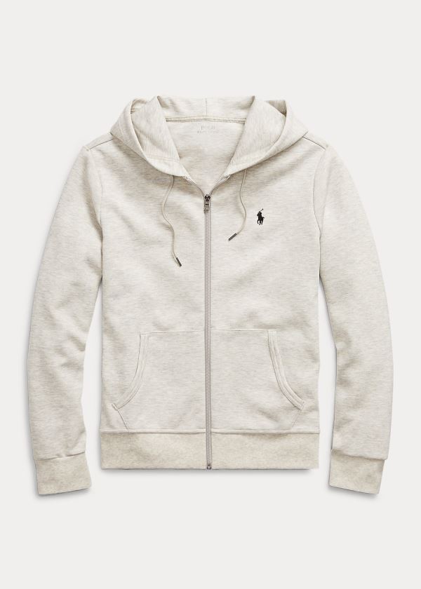 Bluza z Kapturem Ralph Lauren Double-Knit Full-Zip Hoodie Męskie Głęboka Szare | TDLB5898