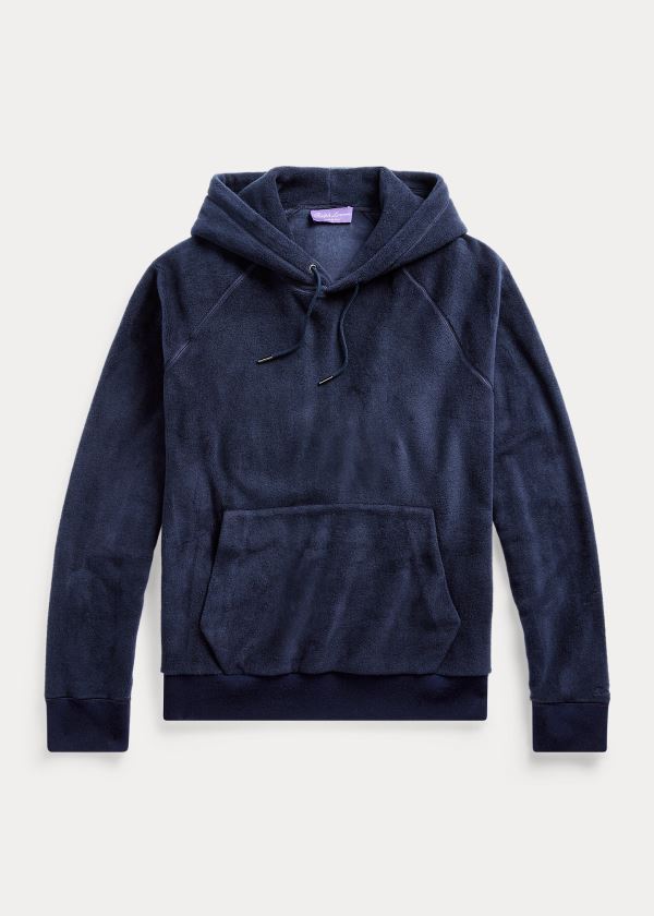 Bluza z Kapturem Ralph Lauren Fleece Hoodie Męskie Granatowe | EIPR1704