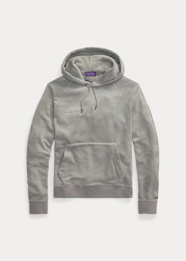 Bluza z Kapturem Ralph Lauren Fleece Hoodie Męskie Głęboka Szare | ZGRN7055